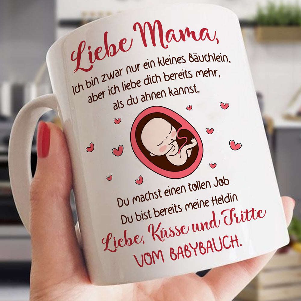 Lieber Mama Geschenk für werdenden Mama Tasse