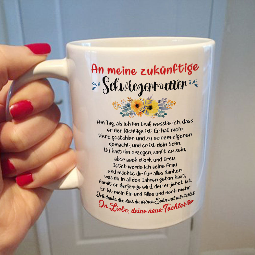 Geschenk für die Schwiegermutter von der Schwiegertochter Tasse