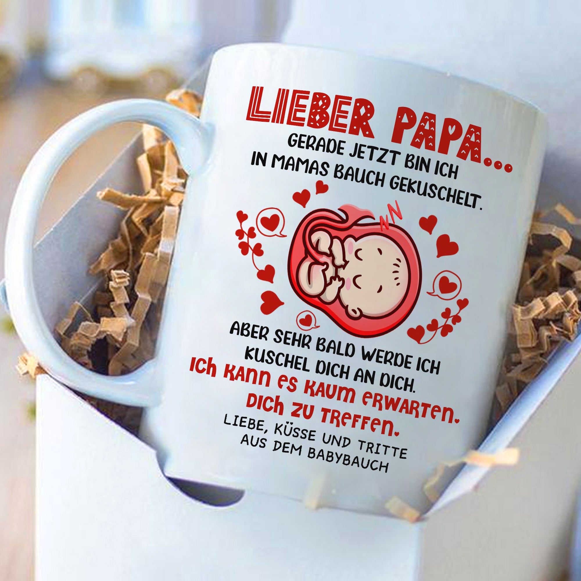 Lieber Papa  Geschenk für werdenden Papa Tasse