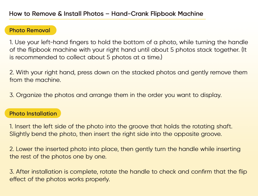 Custom Text & Photo Flipbook Frame Animation Machine without Music Detachable Photos Hand-cranked Flipbook Box with Light Anniversary Gifts