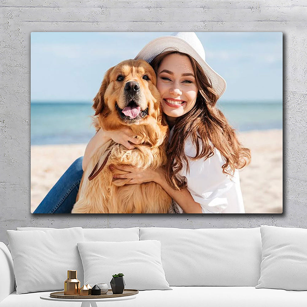 Personalisierte Foto-Leinwand – Geschenk für Paare, Familie & Tierliebhaber